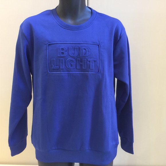 Bud Light Beer Blue Sweatshirt Size Small Unisex - Picture 2 of 8